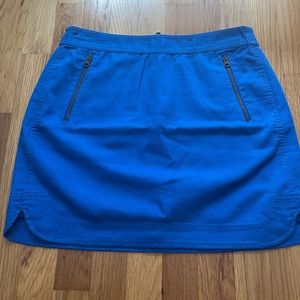 J Crew Blue Canvas Zip Pocket Skirt